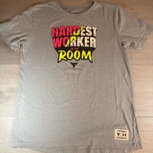 Under Armour Gray T-Shirt with Logo Patch